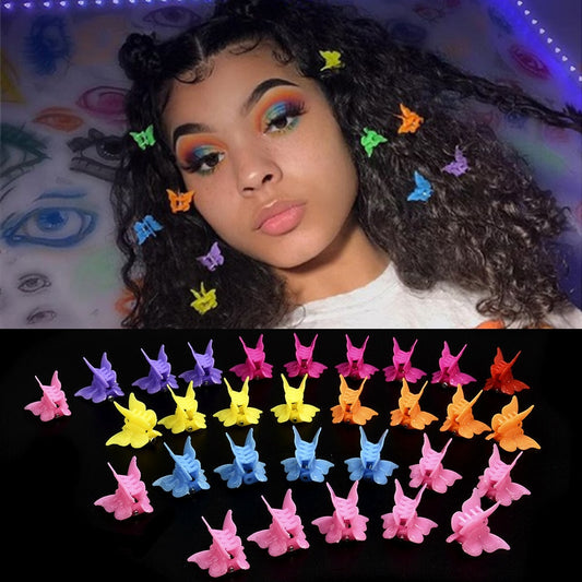 Colorful Mini Butterfly Hair Clips