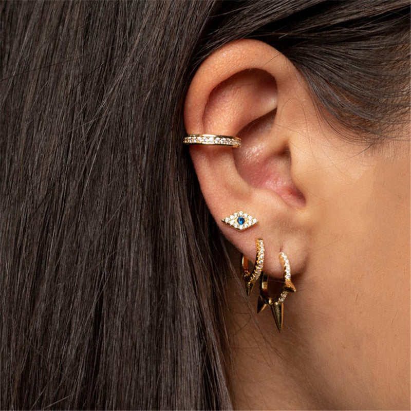 "Punk Spike" - Small Hoop Geometric Earrings