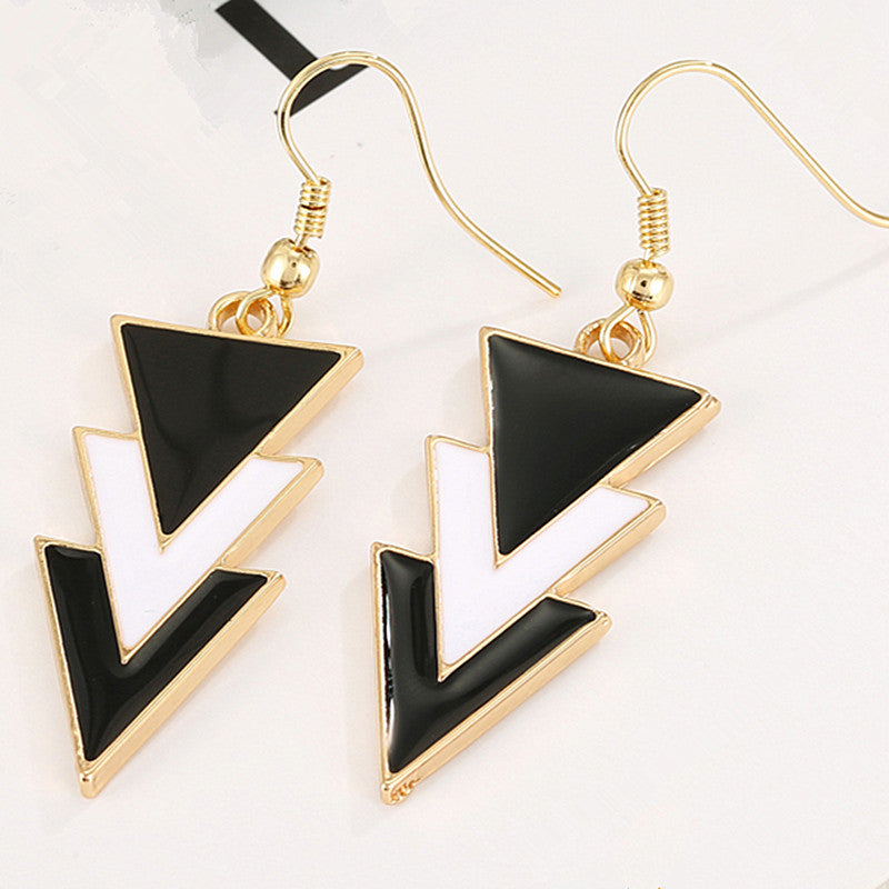 Inverted Triangle Dangle Earrings