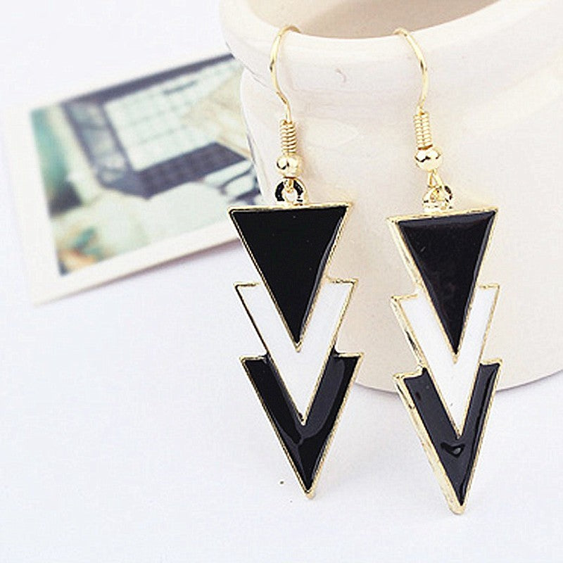 Inverted Triangle Dangle Earrings