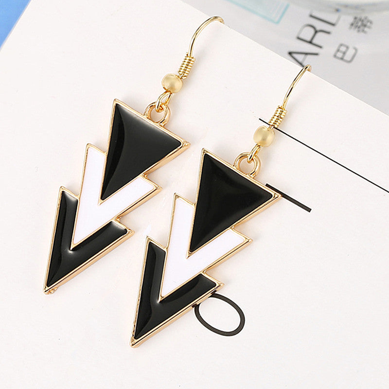 Inverted Triangle Dangle Earrings
