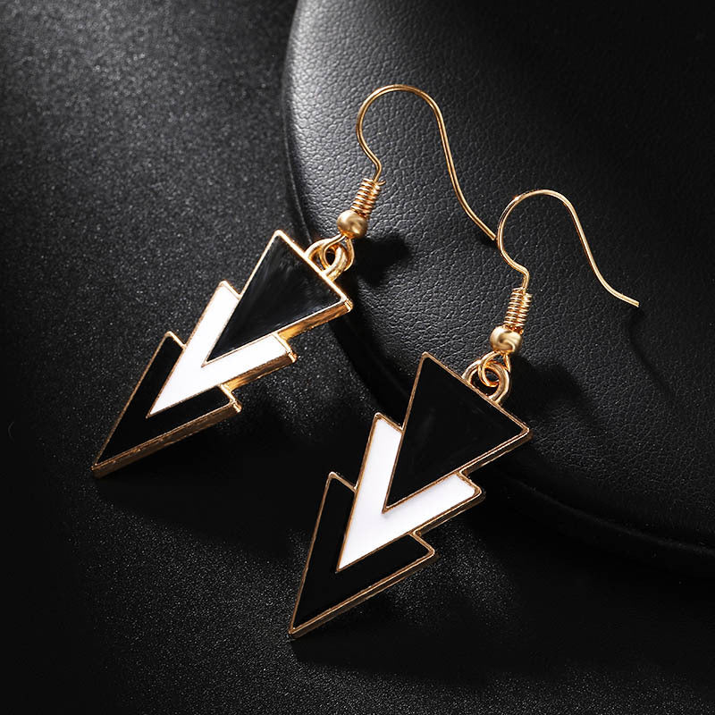 Inverted Triangle Dangle Earrings