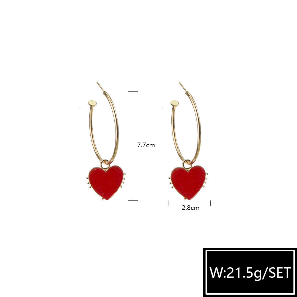 "Heart on My Sleeve" - Gold Hoop Earrings