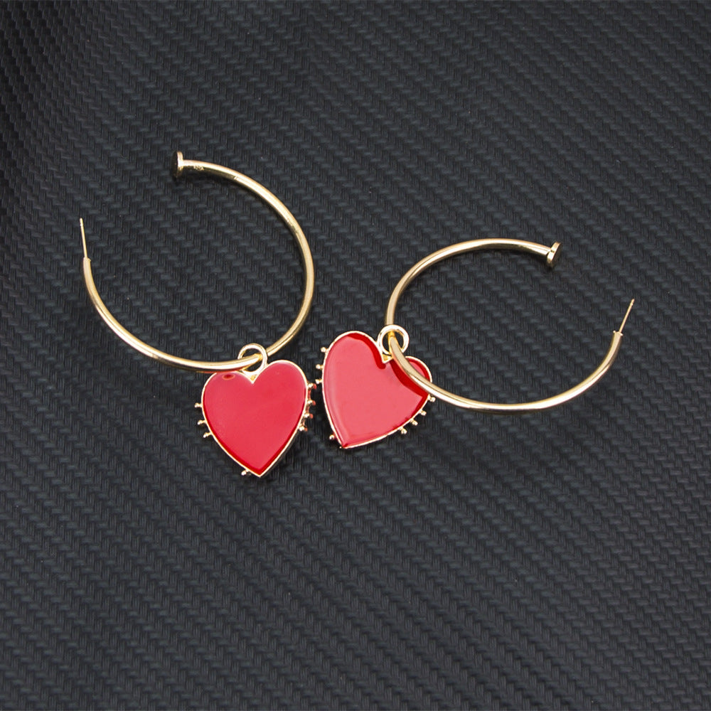 "Heart on My Sleeve" - Gold Hoop Earrings