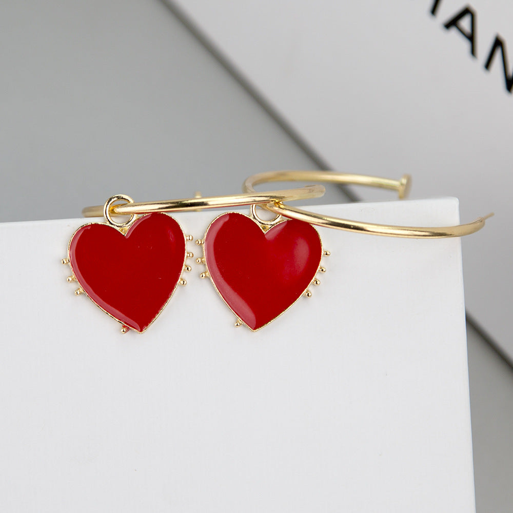 "Heart on My Sleeve" - Gold Hoop Earrings