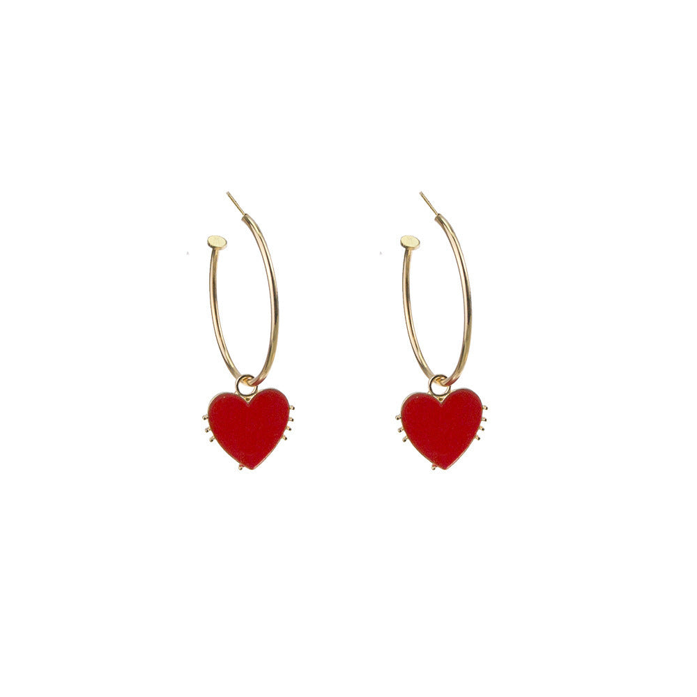 "Heart on My Sleeve" - Gold Hoop Earrings