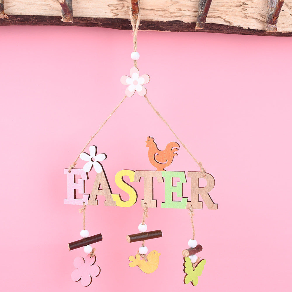 Wooden Nordic Easter and Spring Hanging Plaques