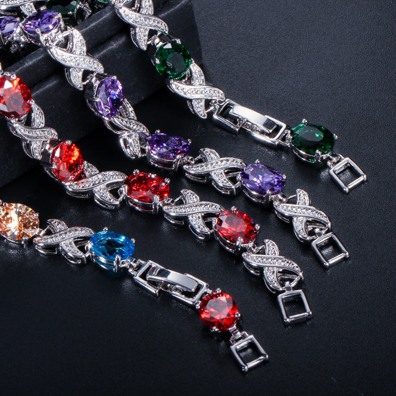 "Hugs and Kisses" - Zircon Bracelet