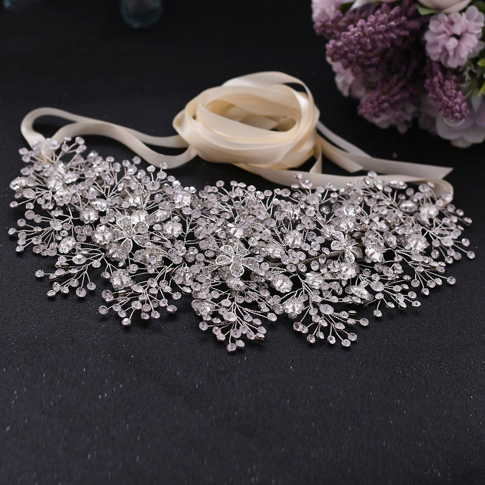 Luxury Rhinestone Alloy Bridal Belt