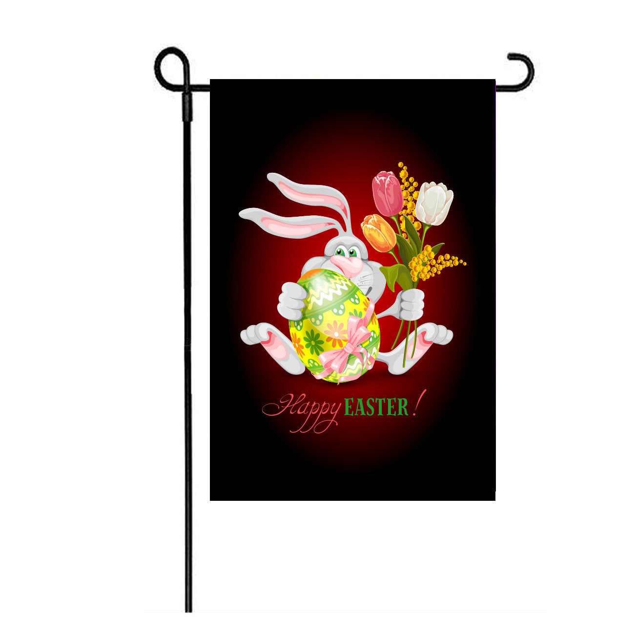 Easter Burlap Garden Flag