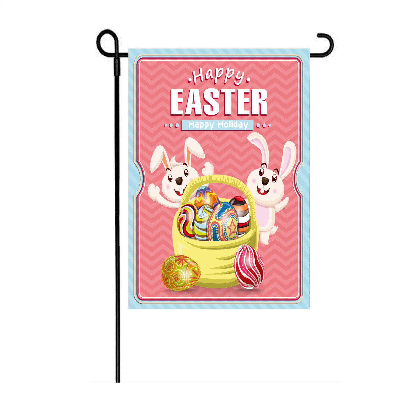 Easter Burlap Garden Flag