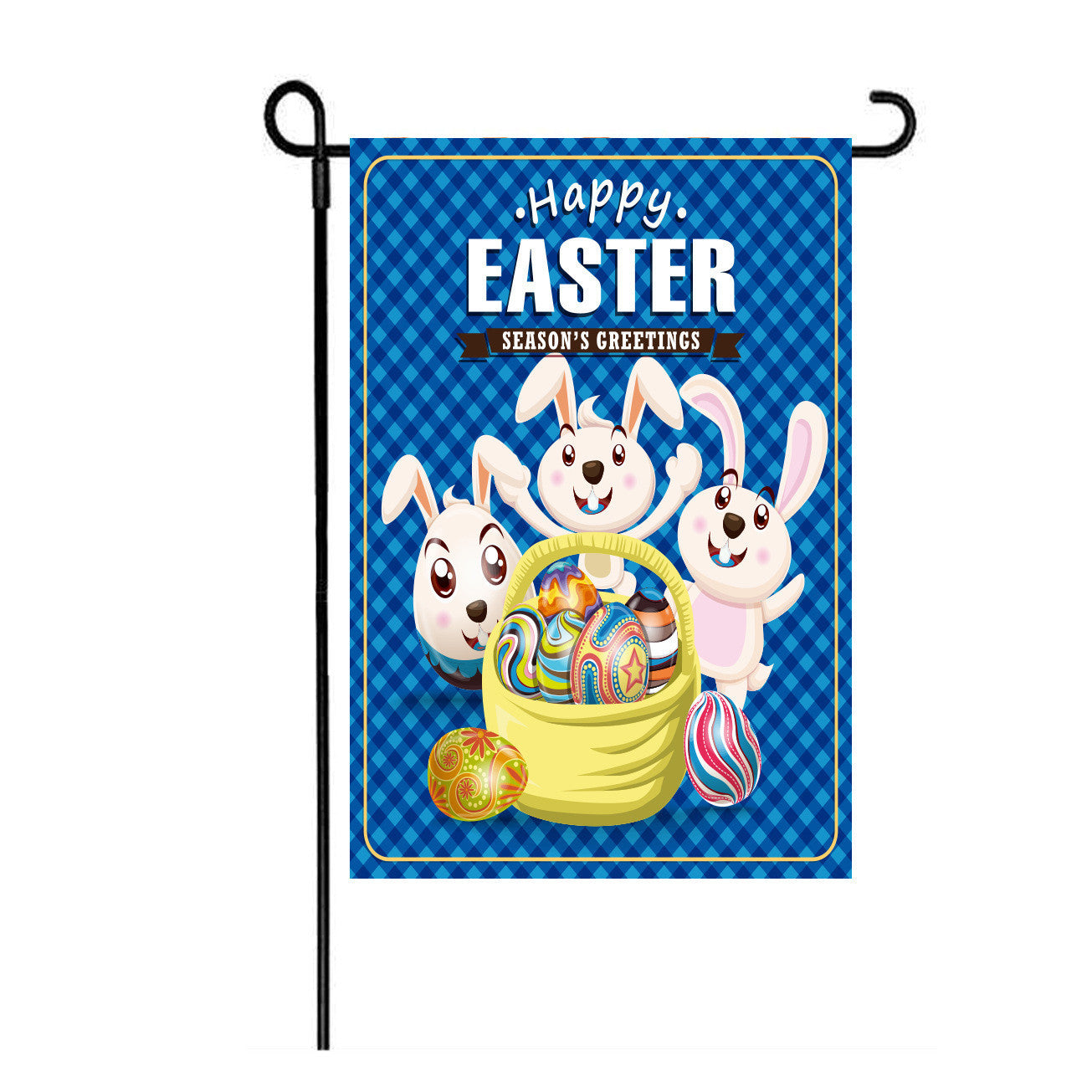 Easter Burlap Garden Flag
