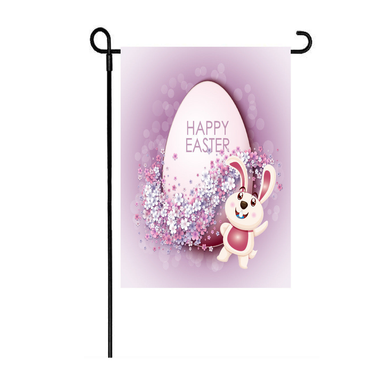 Easter Burlap Garden Flag