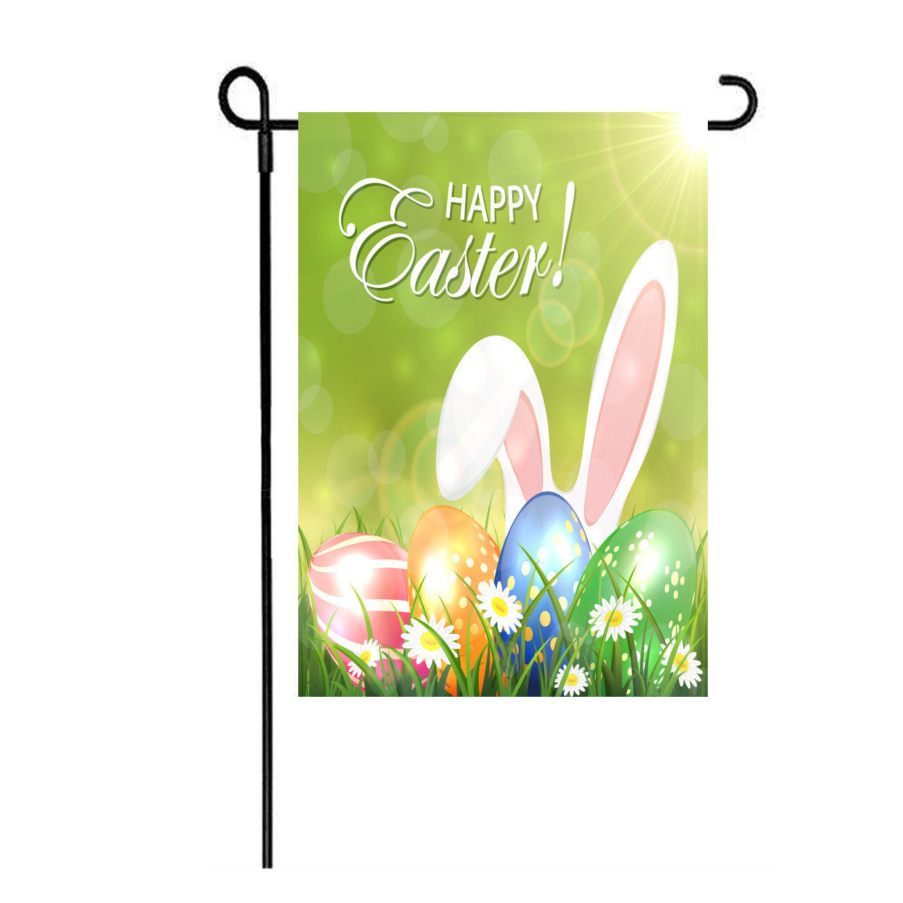 Easter Burlap Garden Flag