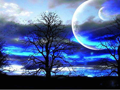 DIY Diamond Moon Painting