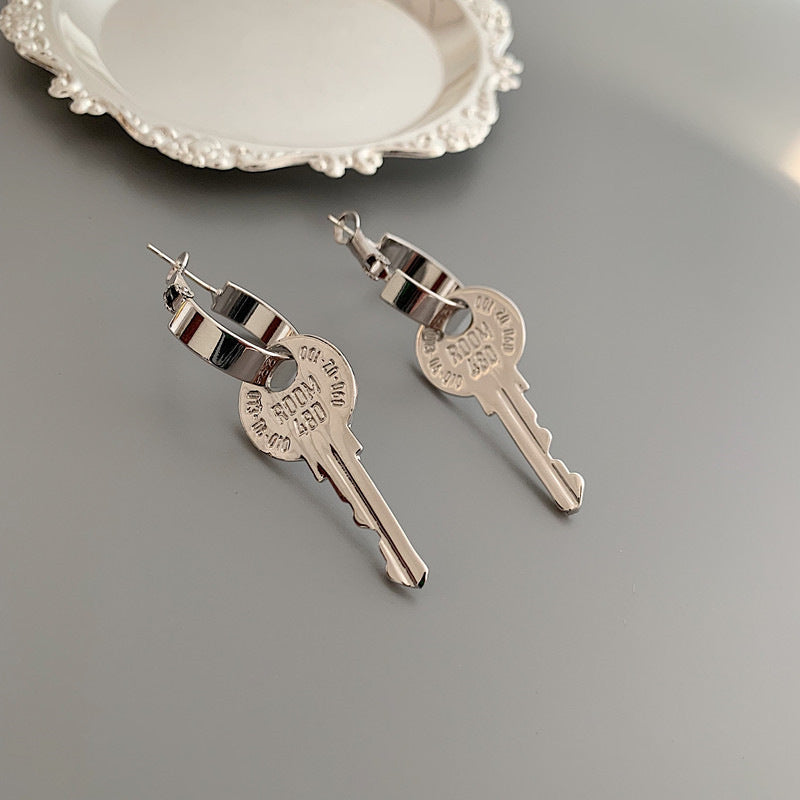 "Golden Key" - Punk Style Earrings