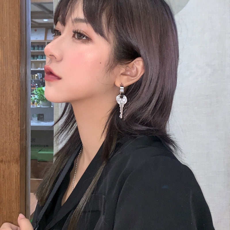 "Golden Key" - Punk Style Earrings