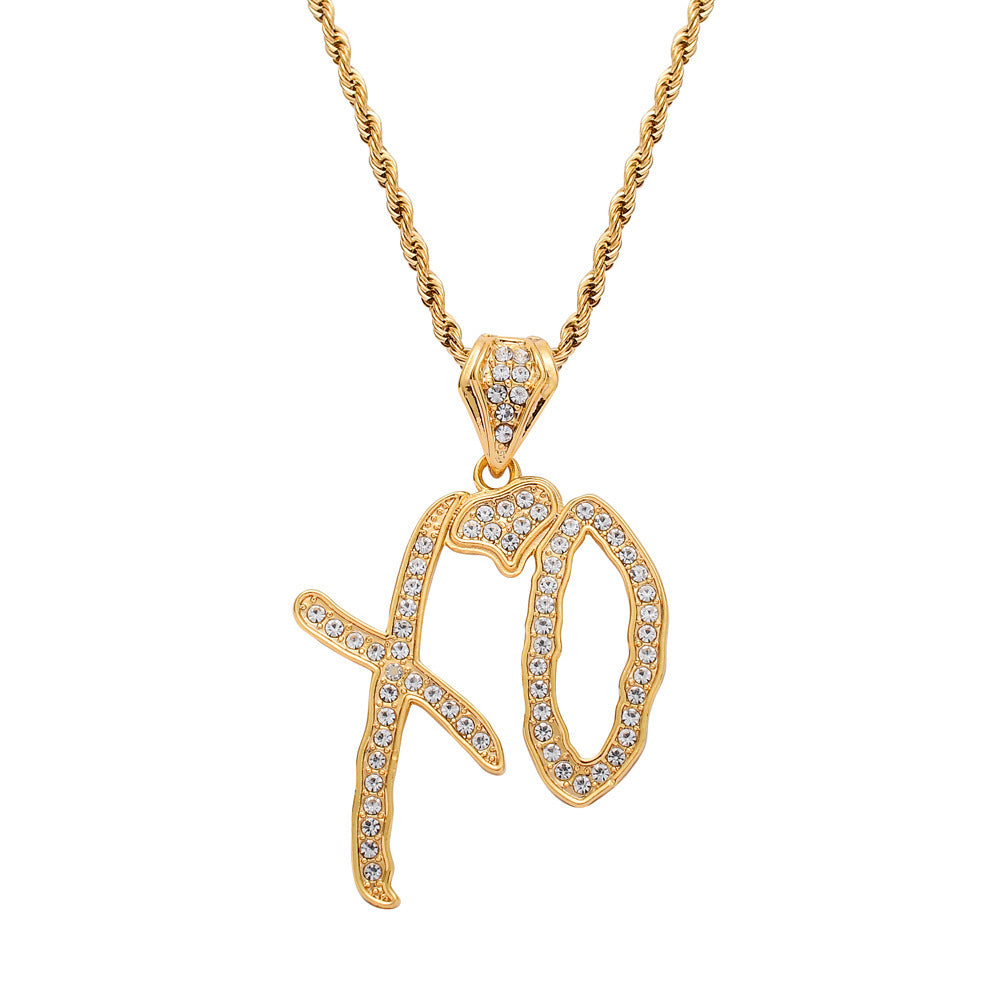 "Hugs and Kisses" - Simulated Diamond Necklace