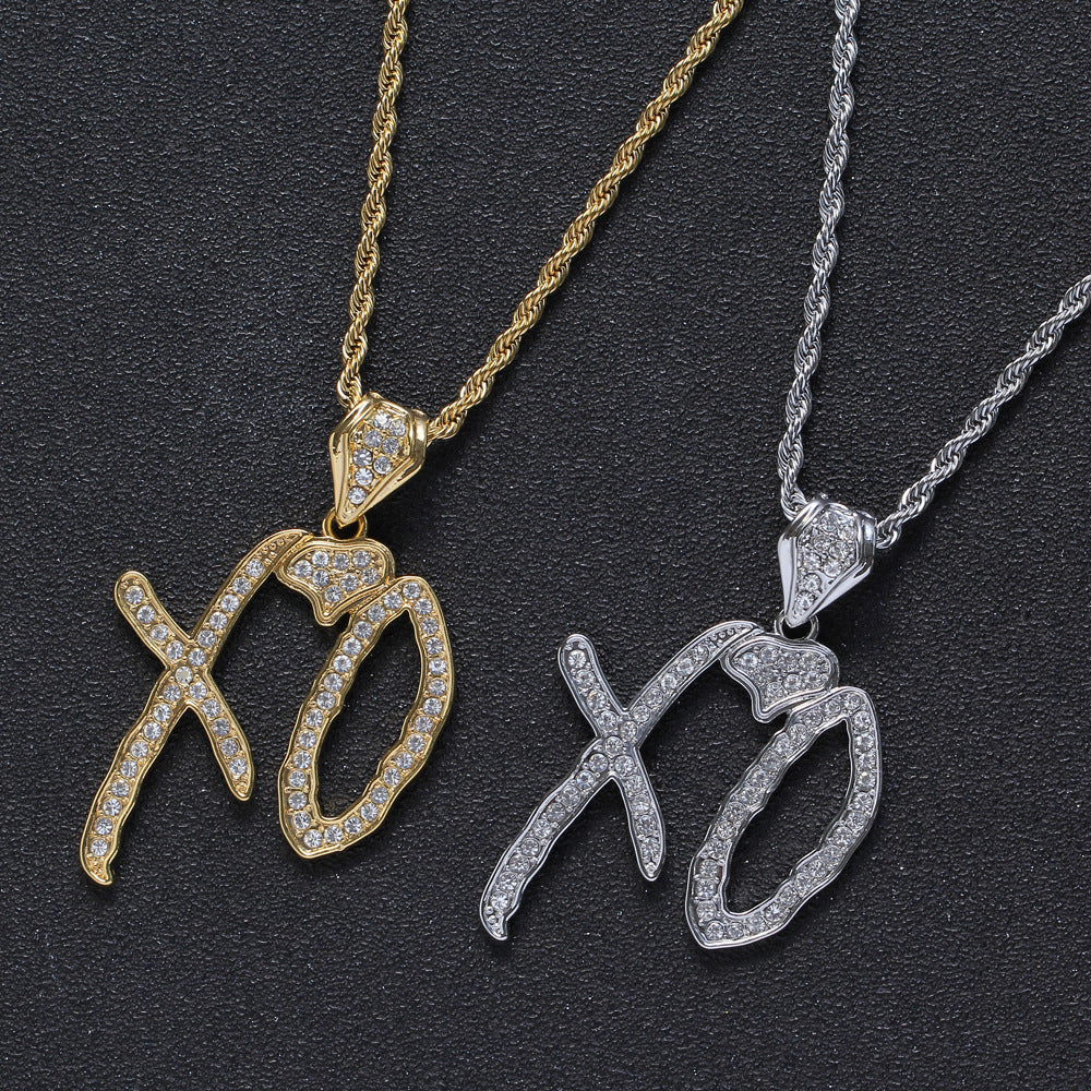"Hugs and Kisses" - Simulated Diamond Necklace