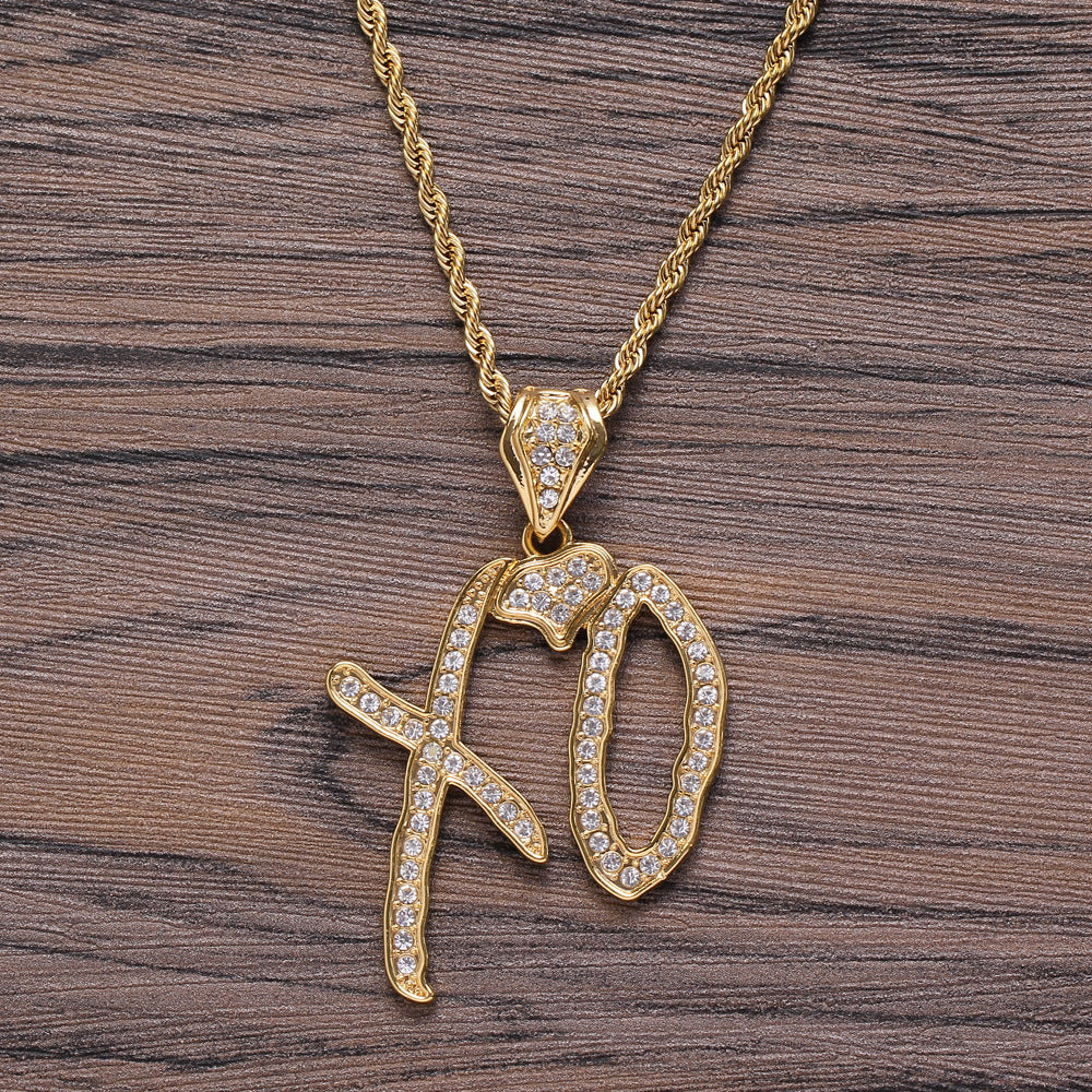 "Hugs and Kisses" - Simulated Diamond Necklace