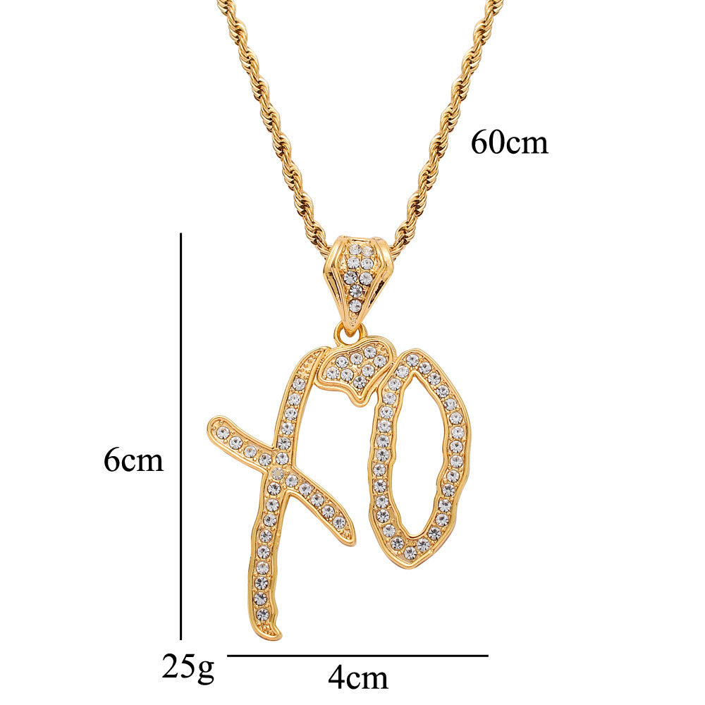 "Hugs and Kisses" - Simulated Diamond Necklace