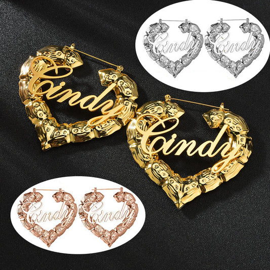 Custom Bamboo Hoop Earrings