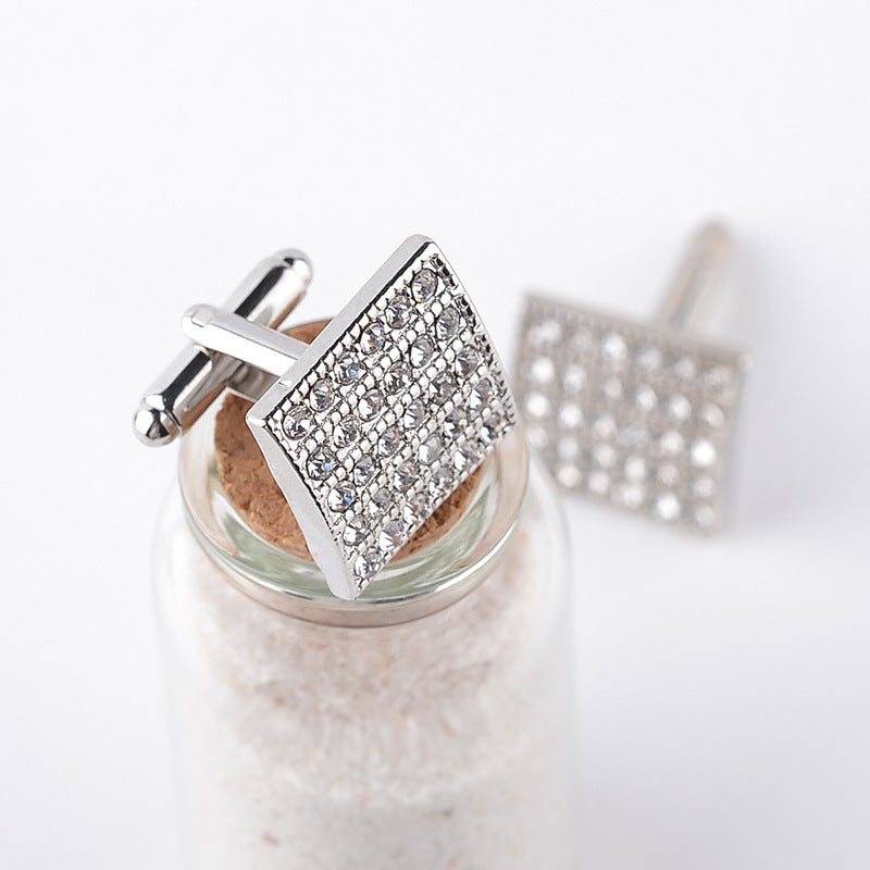 French Square Diamond Cufflinks