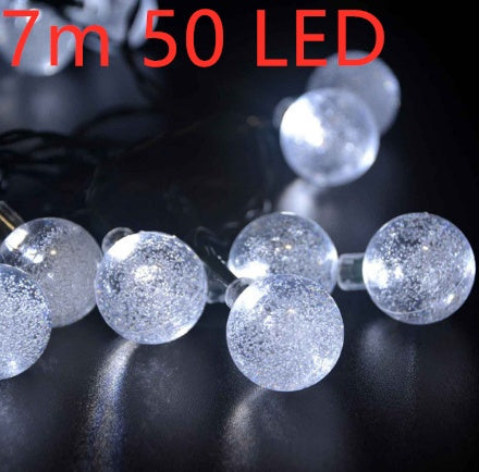 Solar Crystal LED String Lights - Waterproof