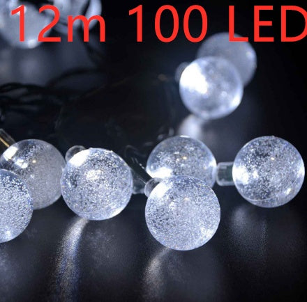 Solar Crystal LED String Lights - Waterproof