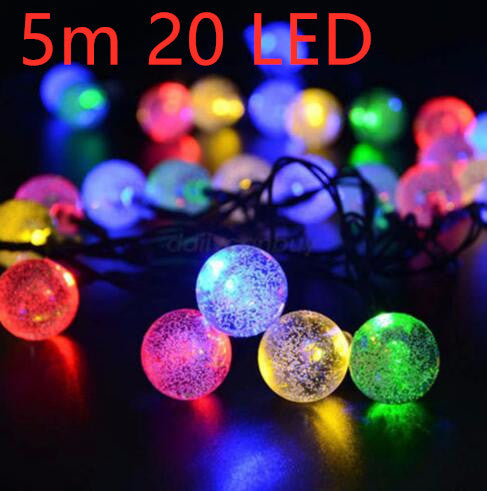 Solar Crystal LED String Lights - Waterproof