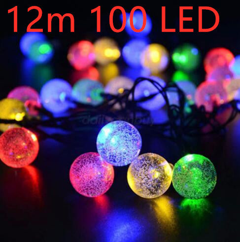 Solar Crystal LED String Lights - Waterproof
