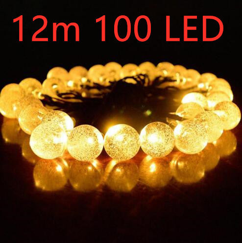 Solar Crystal LED String Lights - Waterproof