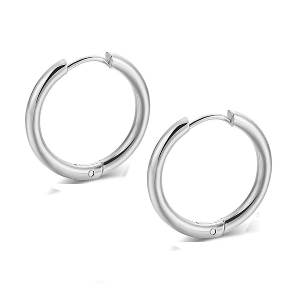 Small Hoop Titanium Steel Earrings