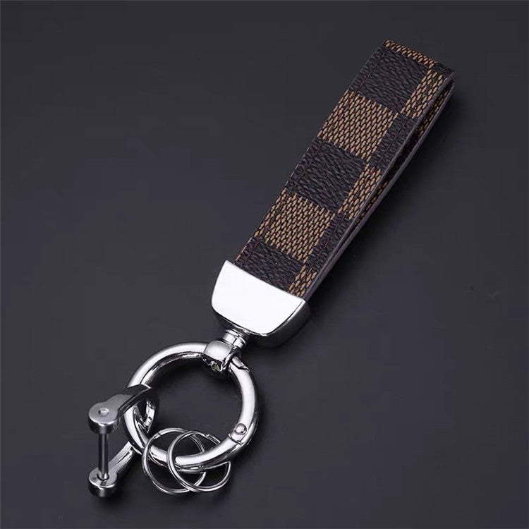 Genuine Leather Lanyard Keychain