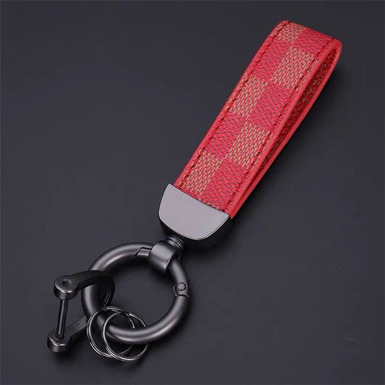 Genuine Leather Lanyard Keychain