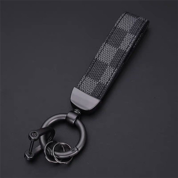 Genuine Leather Lanyard Keychain