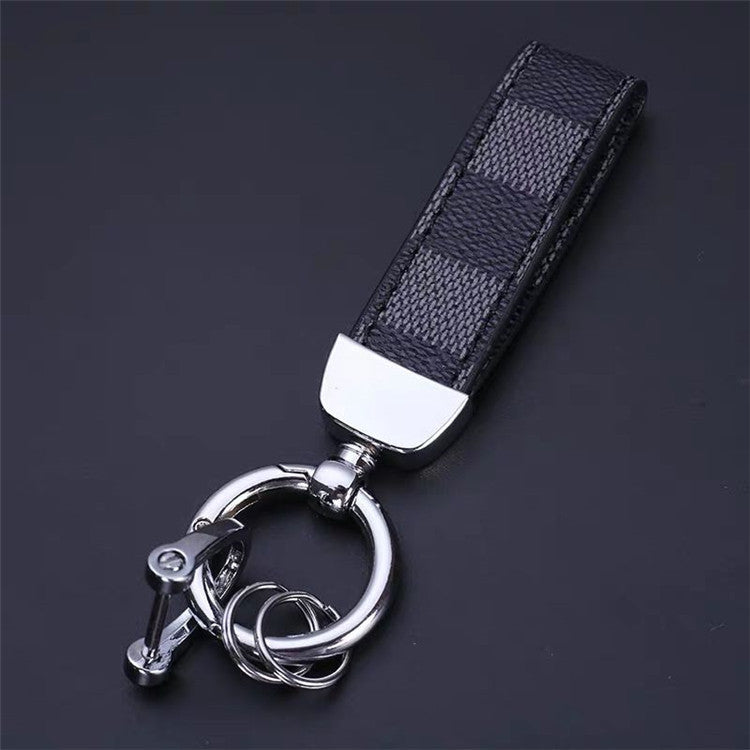 Genuine Leather Lanyard Keychain