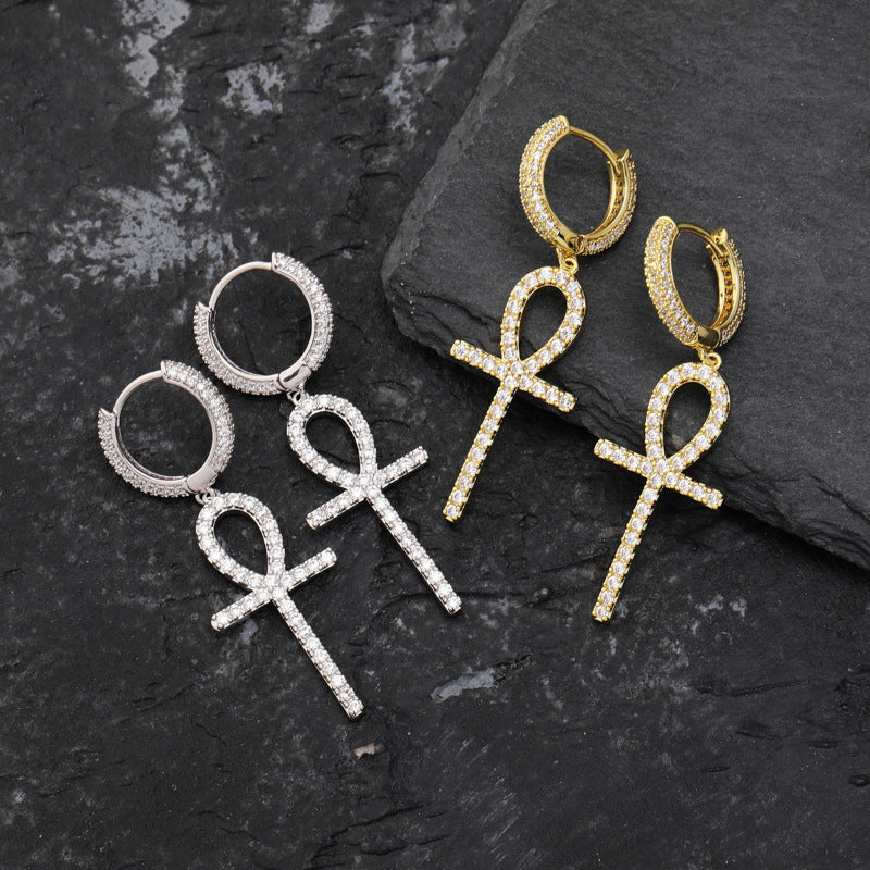Ankh Dangle Earrings for Men and Women