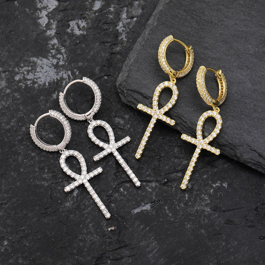 Ankh Dangle Earrings for Men and Women