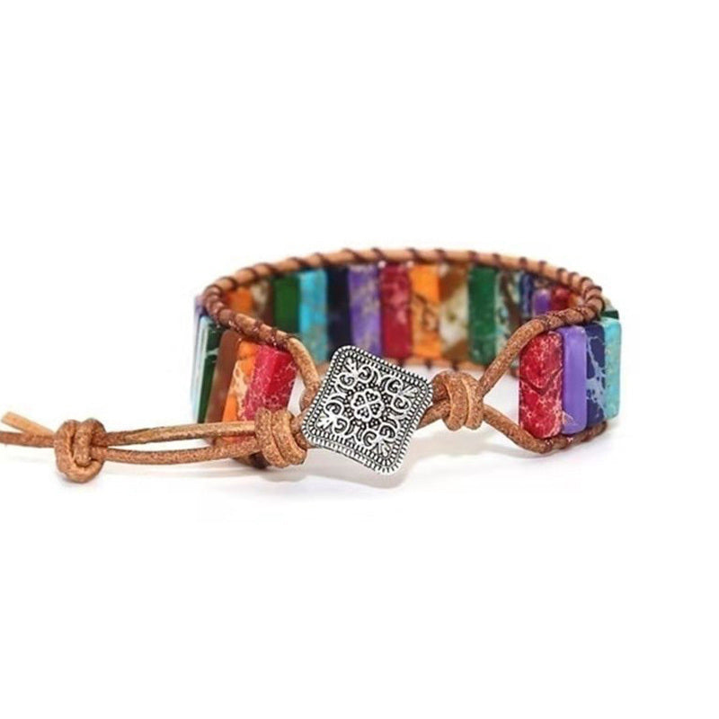 "Radiate Healing" - Handmade Natural Stone Chakra Bracelet Jewelry