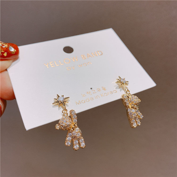 Five-pointed Star Bear Earrings