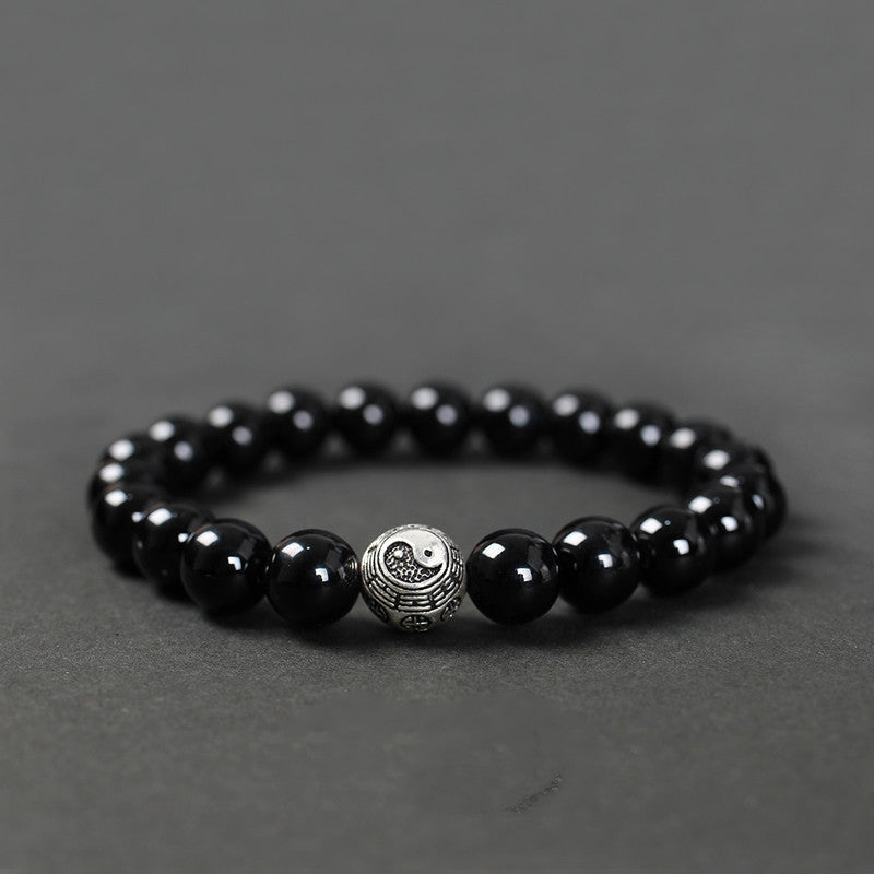 Black Agate Bracelet for Men and Women