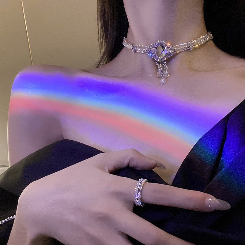 "Queen Bead" -  Crystal Choker