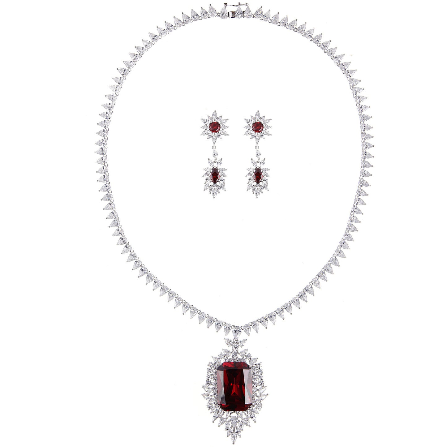 "Rare like Ruby" -  Vintage Ruby and Diamond Jewelry Set
