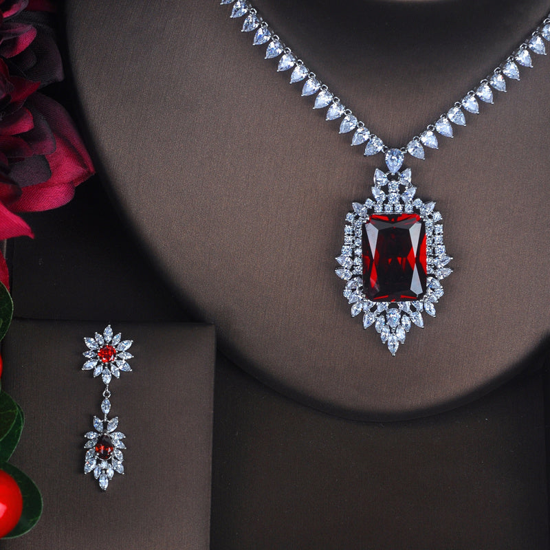 "Rare like Ruby" -  Vintage Ruby and Diamond Jewelry Set