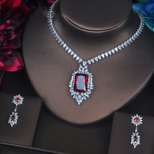 "Rare like Ruby" -  Vintage Ruby and Diamond Jewelry Set