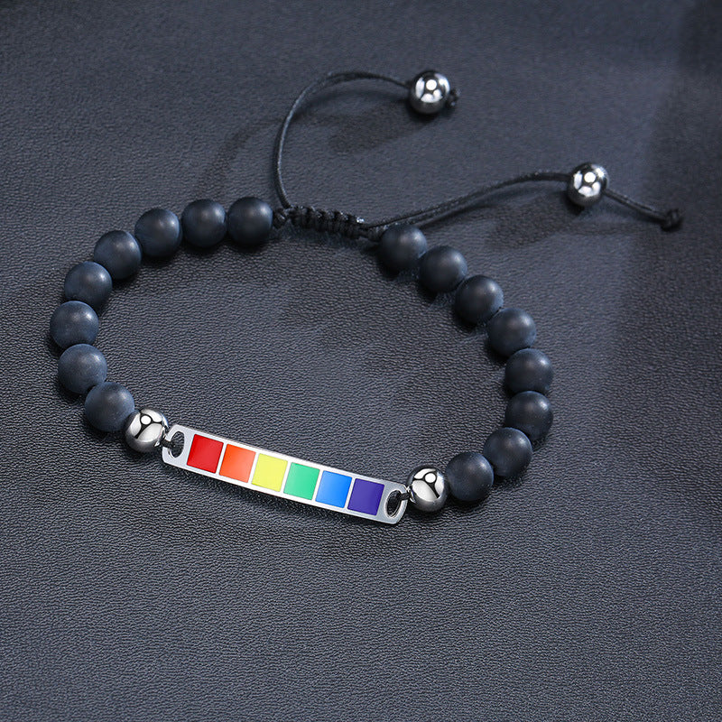 Rainbow Agate Beaded Bracelet