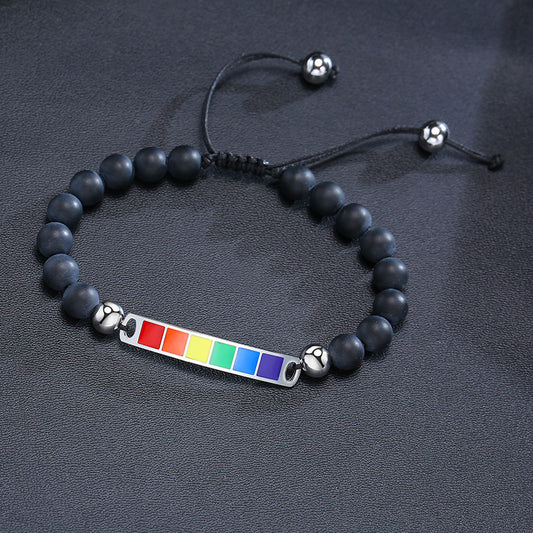 Rainbow Agate Beaded Bracelet