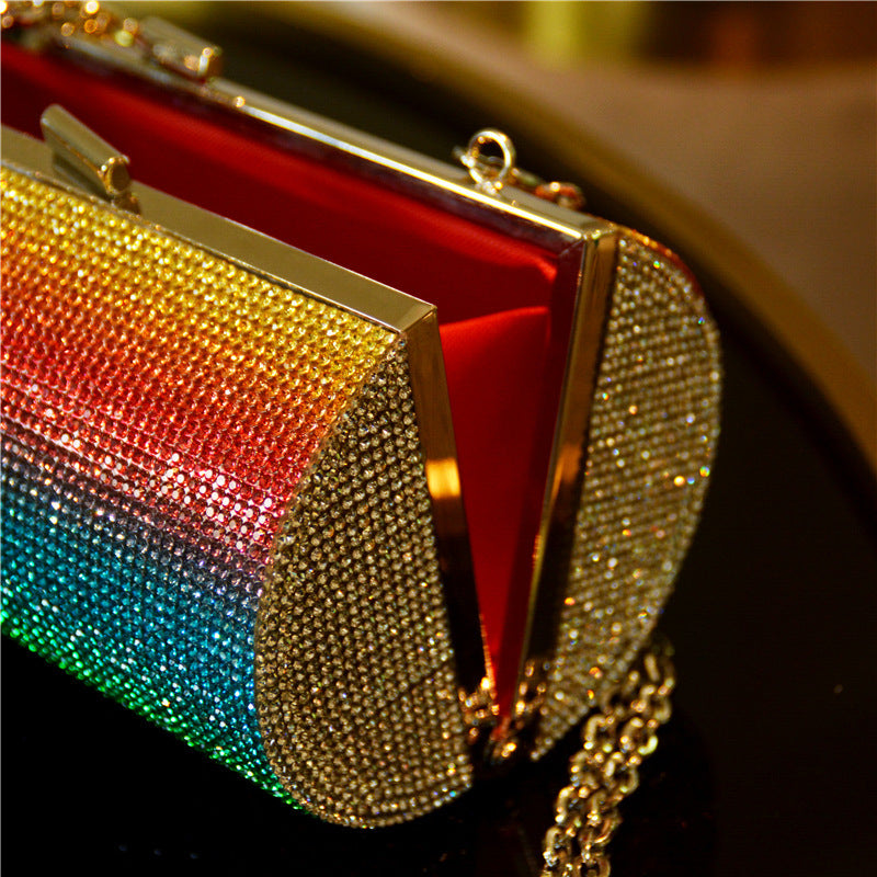 Rhinestone Rainbow Evening Bag