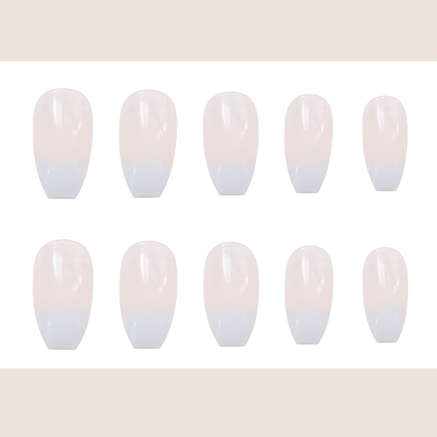 Ballet White Tip False Nails